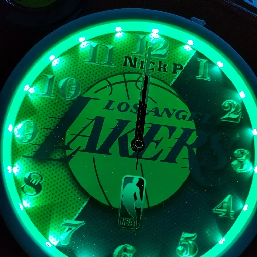 LA Lakers led lights clock